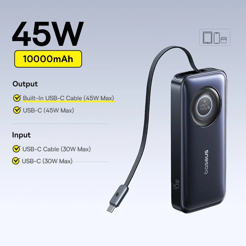 Black 45W 10000mAh