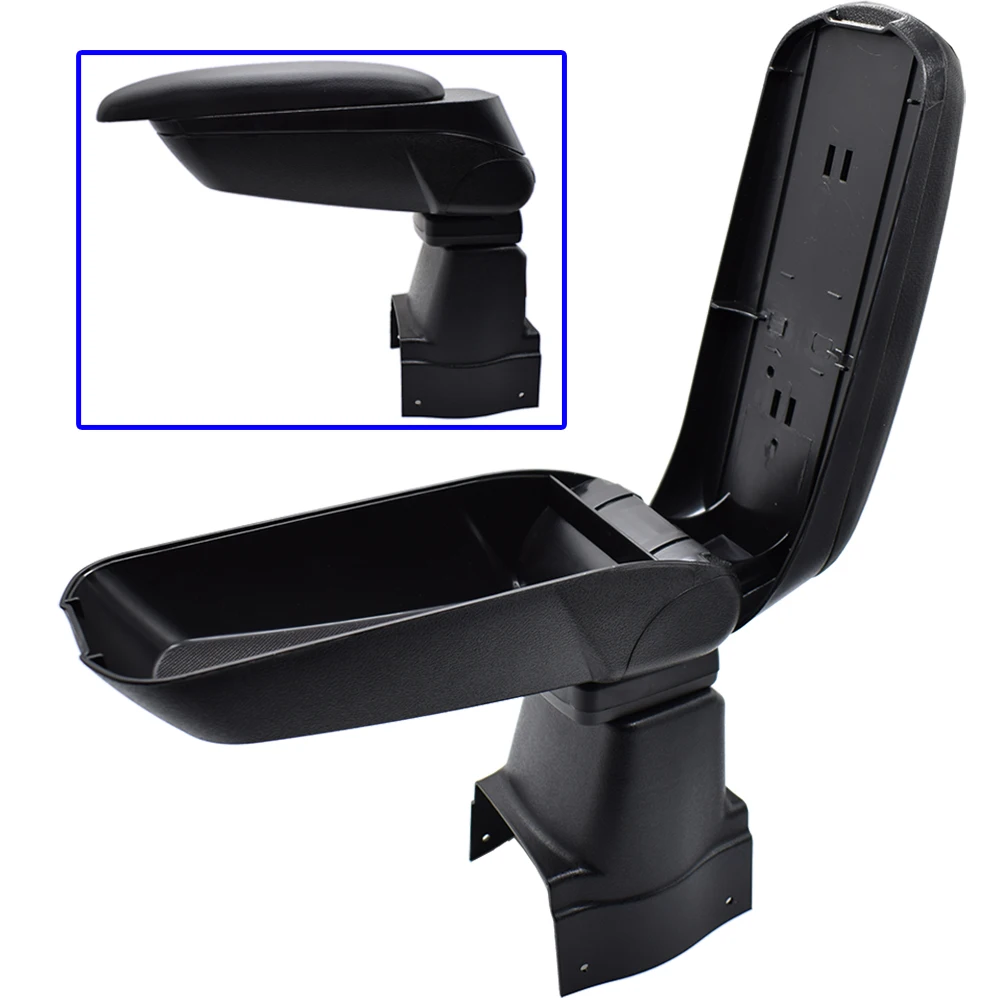 Dubbellaagse Armsteun Console Opbergdoos Voor Renault Dacia Duster 2010-2015 - Zwart Met Bekerhouder