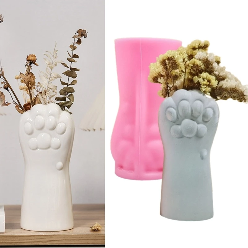

Succulent Planter Molds Paw Epoxy Resin Mold Silicone Pen Holder Mould