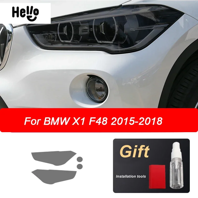 Película protectora de TPU para faros delanteros de coche, tintado en negro ahumado, para BMW X1, F48, X2, F39, X3, F25, G01, X4, F26, G02, X5, F15, G05, X6, F16, G06, X7