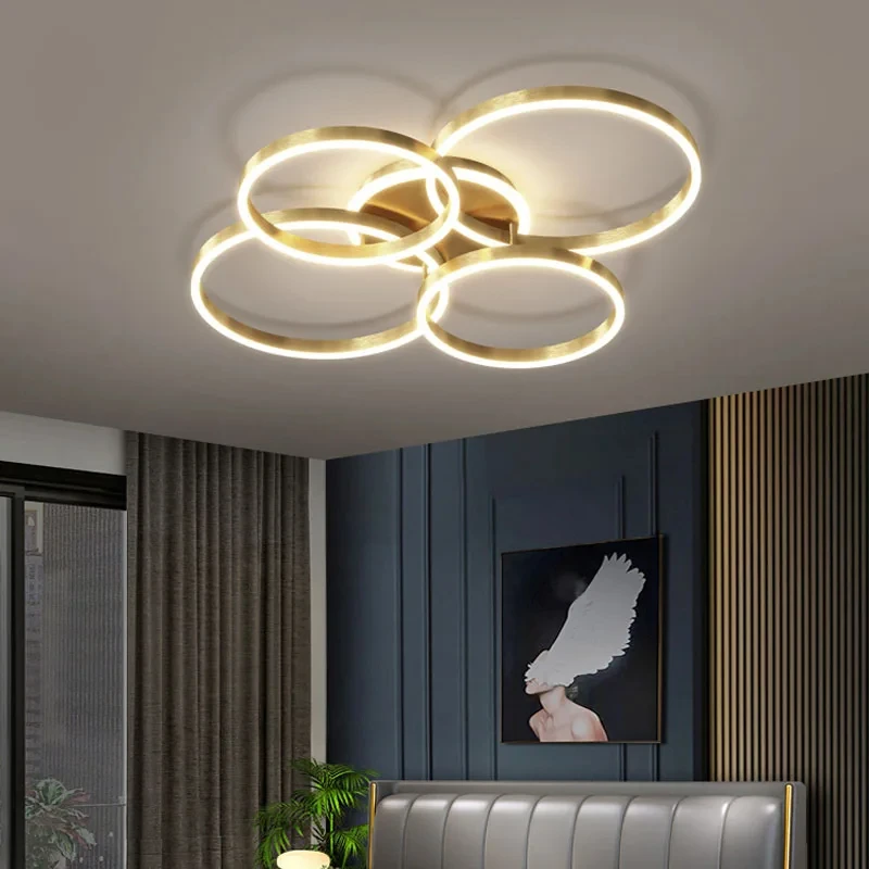 Modern LED Chandelier Lighting Indoor For Living Study Bedroom Lamps Round Rings Foyer Lustre Luminaire led chandelier,ceiling chandelier