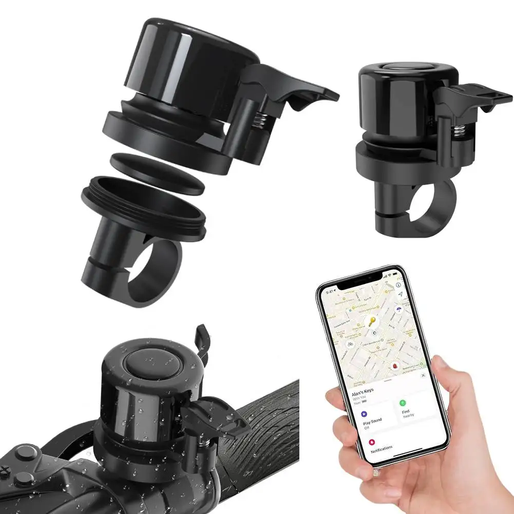 Bicycle Bell for Apple AirTag Bike Mount GPS Tracker Waterproof Hides for Air Tag Under Bike Bell Anti-Theft Classic
