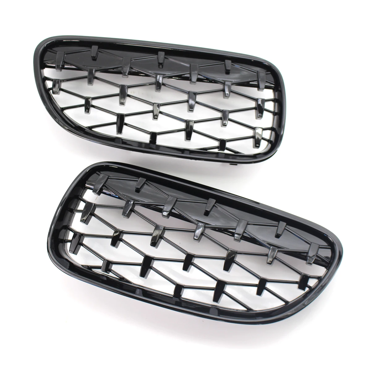 

Diamond Meteor Style Car Grills Black Silver Front Bumper Hood Kidney Grilles for BMW 3 Series E92 2010-2014 Auto Accessories