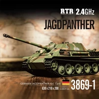 Henglong 3869 German Jagdpanther Antitank Vehicle Model Metal Battle Tank Competitive Remote Control Electric Simulation Model 1