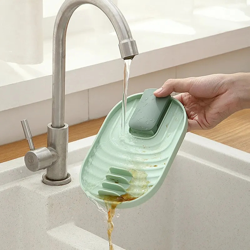 kitchen utensil holder 1pc Silicone Nordic Style Pot Lid Shovel Storage Rack Practical Multifunctional Kitchen Supply Non Slip
