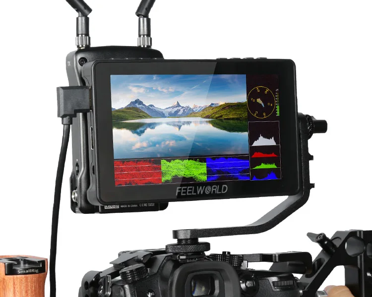 

7-дюймовый сенсорный экран FEELWORLD F5 Pro V3 для цифровой зеркальной камеры, полевой монитор 3D LUT 4K HDMI, входной выход