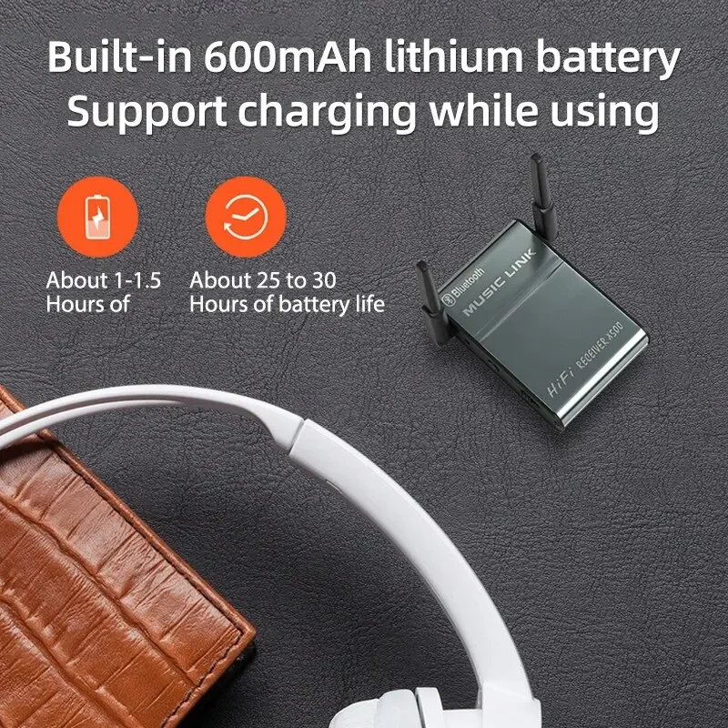 VIKEFON 50M Bluetooth Audio Receiver AptX Hifi HD Stereo Music Wireless Adapter 3.5mm AUX Jack RCA Mic For Car Speaker Amplifier