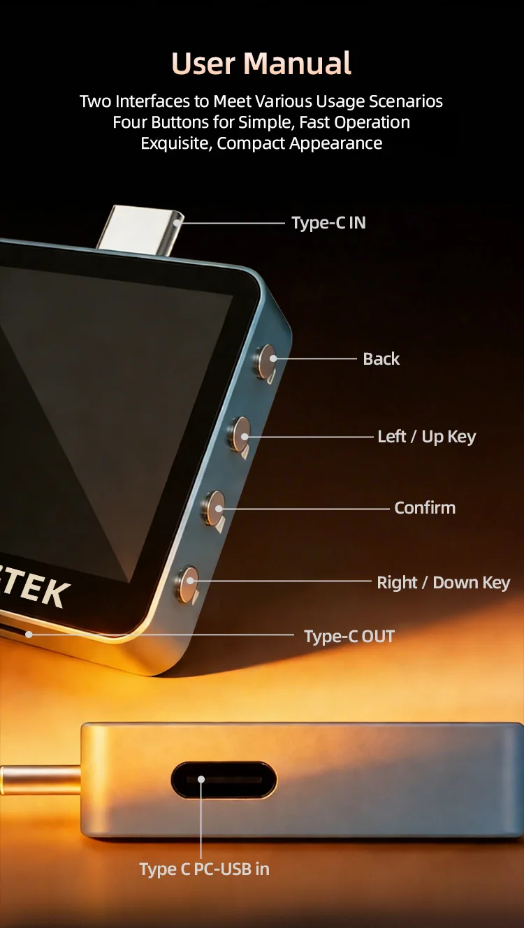 ALIENTEK USB Tester C2 Batterietester PD3.2 Ladedetektor Digitaler Voltmeter Schnellladungserkennung Trigger – Detail 13