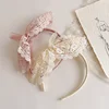1pc New French Vintage Lace Tie Bow Hair Bands Lace Headband Cute Big Bow Hair Hoop for Baby Girls Baby Hair Accessories 1