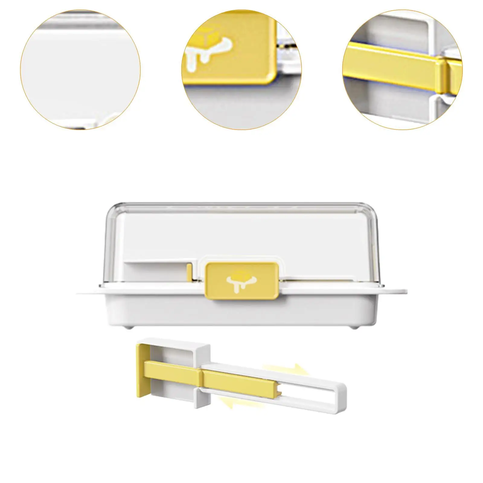 Butter Dish with Lid Household Butter Dispenser for Countertop Baking Fridge