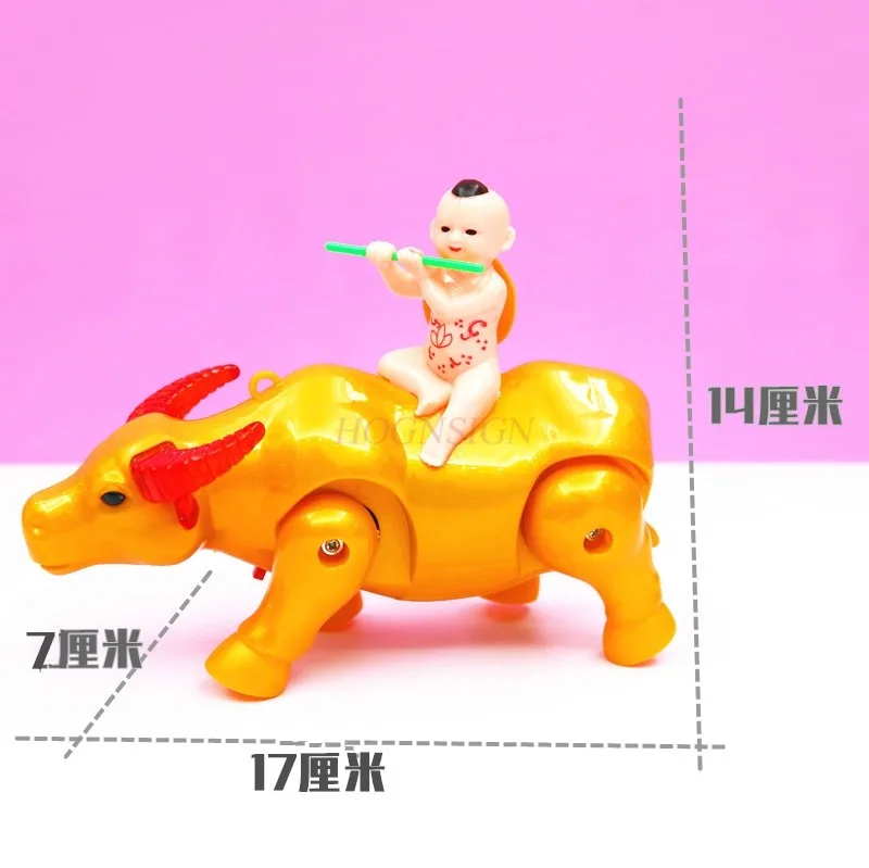 Children's electric water buffalo can walk and sing, simulating a cow. 1-3 year old baby leash toy 5
