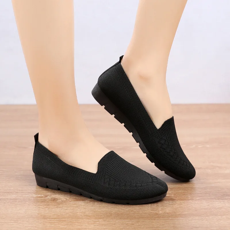 shoes women net shallow mouth flat shoes breathable casual comfortable Non-slip mother shoesdr54