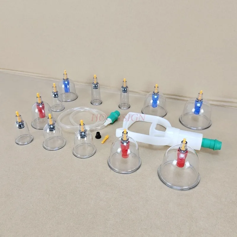 vacuum cupping 12 Cans For Vacuum Cupping Ventosa Terapia Plastic Cup Huaying Home Magnetic Negative Pressure Therapy Health 2