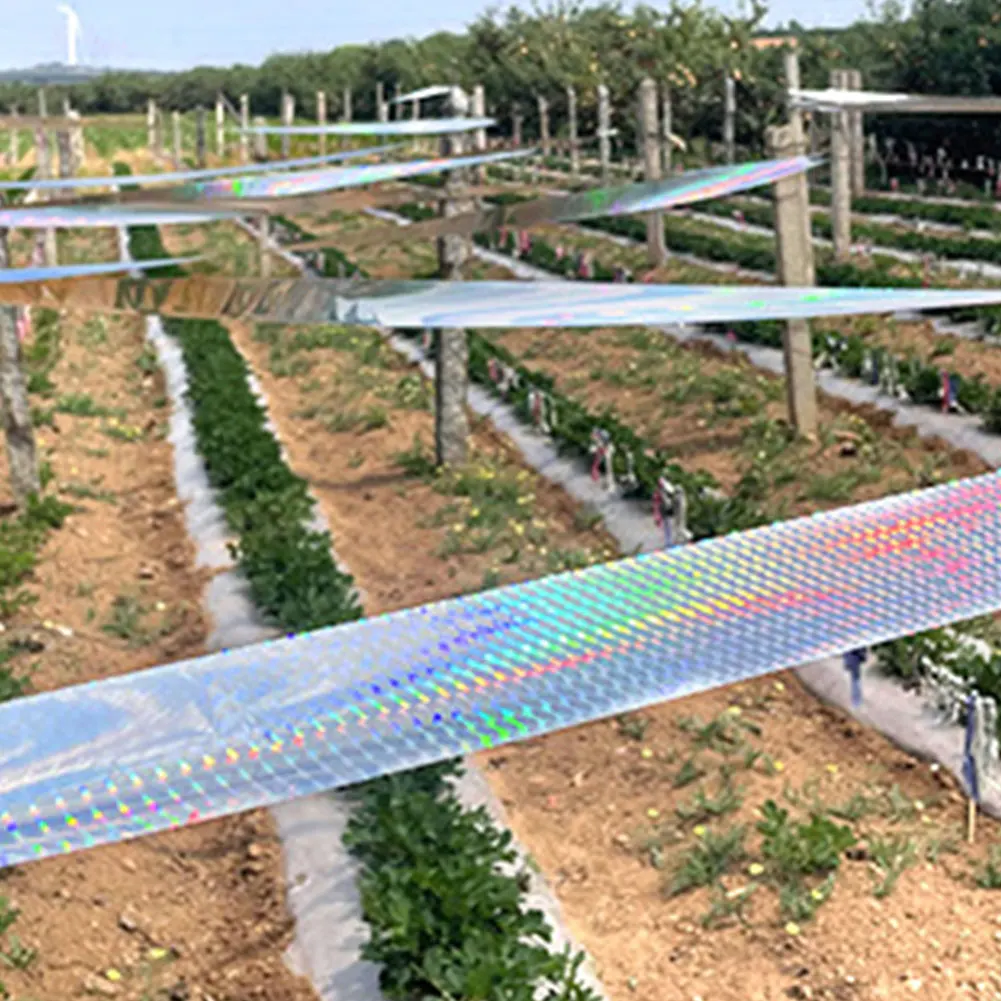 2.4cmx50m/4.8cmx50m Double Side  Bird Scare Tape To Stop Damage Roosting Mess Bird Repellent Ribbon Easy-Install Bird Tape