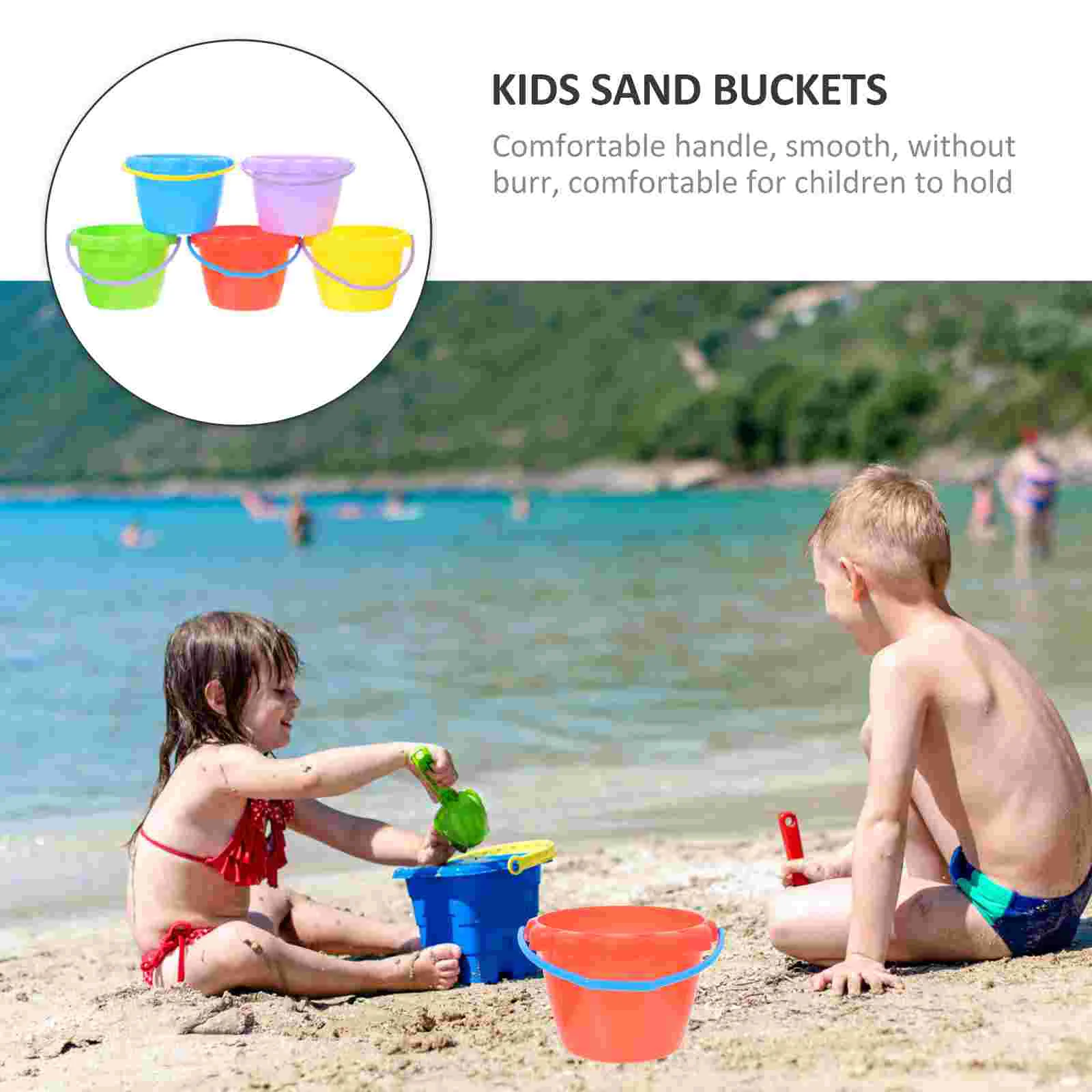 Children Beach Toys Summer Toys Kids Seaside Silicone Sand Collection Bucket Digging Sand Tools Beach Toys 6