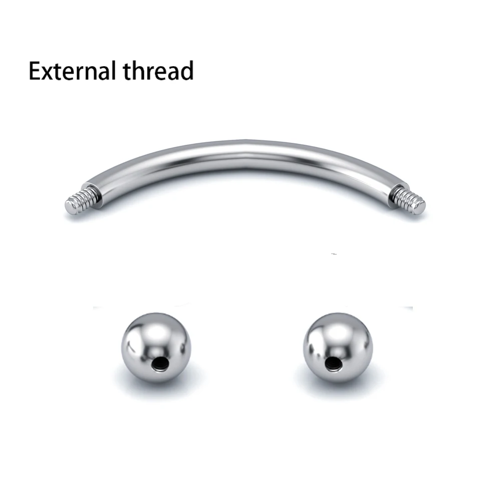 Eyebrow Piercings Banana Earring External Thread 16G Curved Barbell Tragus Ear Cartilage Piercing Jewelry 10Pcs/lot piercing jewelry,body piercing earrings,ear piercing jewelry,body piercing jewelry,body jewelry