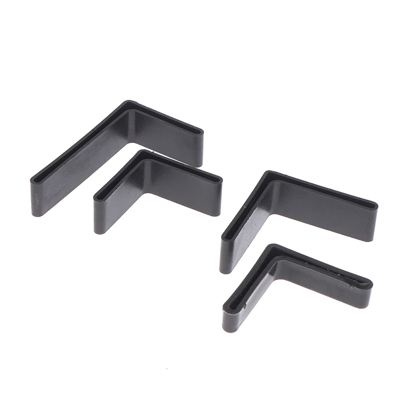 Rubber Cover L-shaped Triangle Angle Iron End Cap Socks Anti Scratch Shelf Table Chair Feet Leg Pad Floor Protector 4pcs wood box feet protector furniture hardware furniture corner protector decorative corner cover aluminum profile end cap
