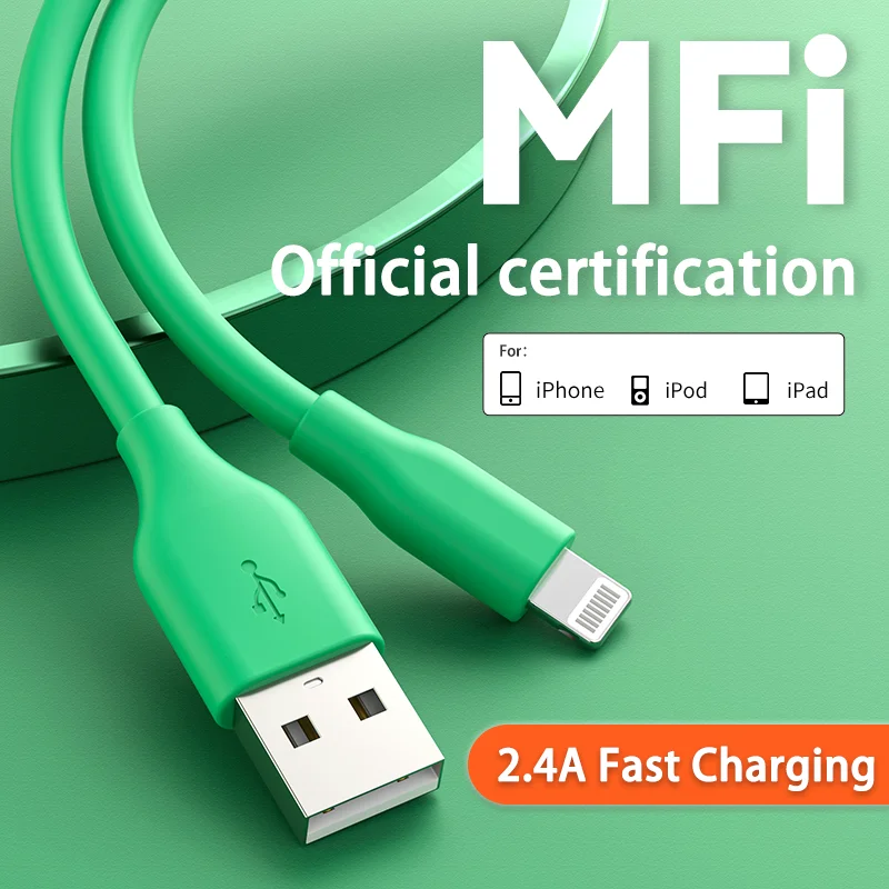 MFi 2 4A Fast Charging USB To Lightning Cable For IPhone 14 13 12 11 mfi-2-4a-fast-charging-usb-to-lightning-cable-for-iphone-14-13-12-11