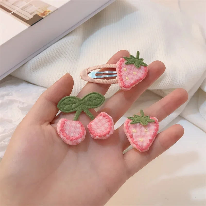 Erdbeer-Haarspangen Set – 20 Stück, Rosa & Dunkelrosa, Aus Metall & Harz, Süße Accessoires Für Damen & Mädchen