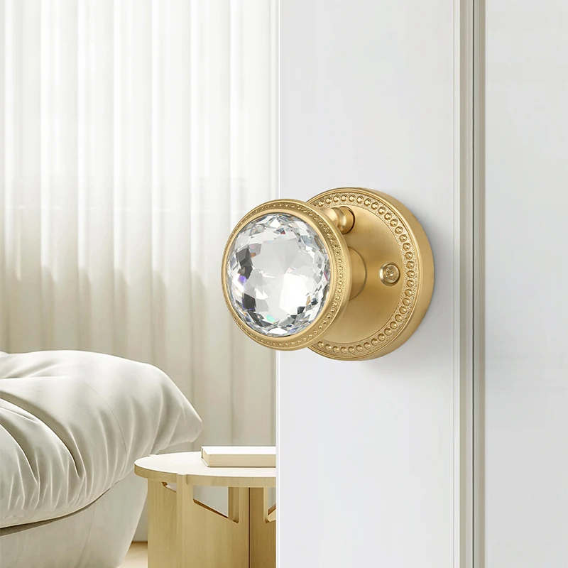Crystal Door Knob Interior Bathroom Bedroom Bath Room Round Door Knobs Privacy lock,door knobs