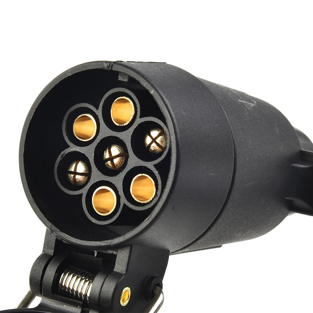 USA To EU Trailer Light Converter US Vehicle 7-Pole RV Blade Socket To European Round Plug trailer plug adapter
