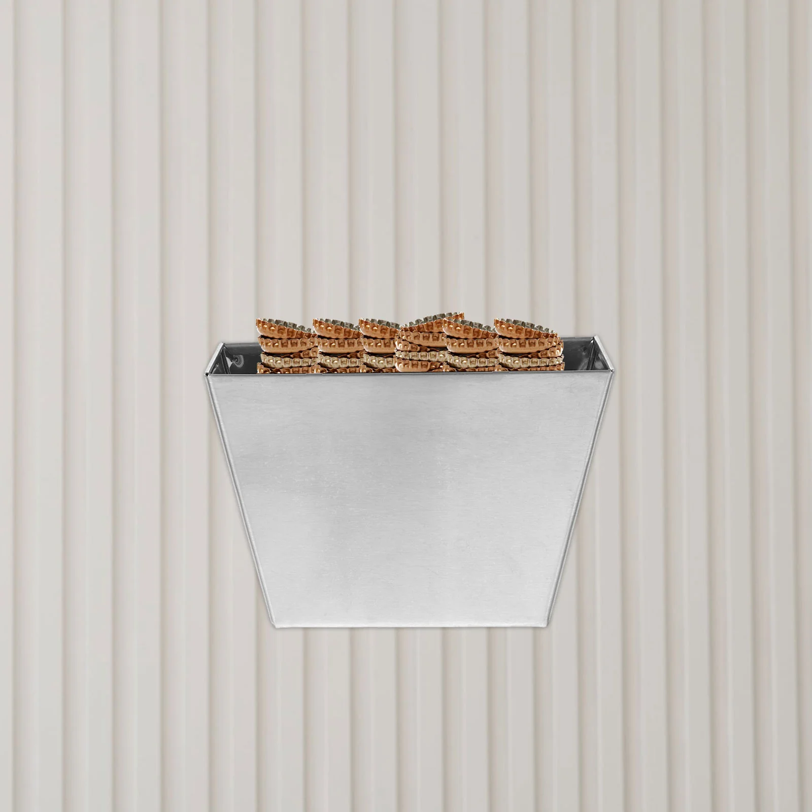 Stainless Steel Cap Catcher Large Capacity Compact Modern Design for Parties Outdoor Indoor Settings Screw Caps Bucket Wall