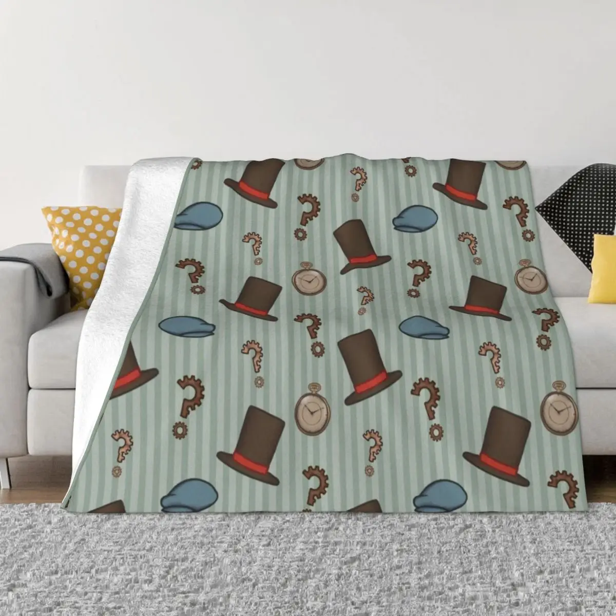 Professor Layton Modello Ripetuto (Verde) Coperta Di Lusso St Coperta Manga