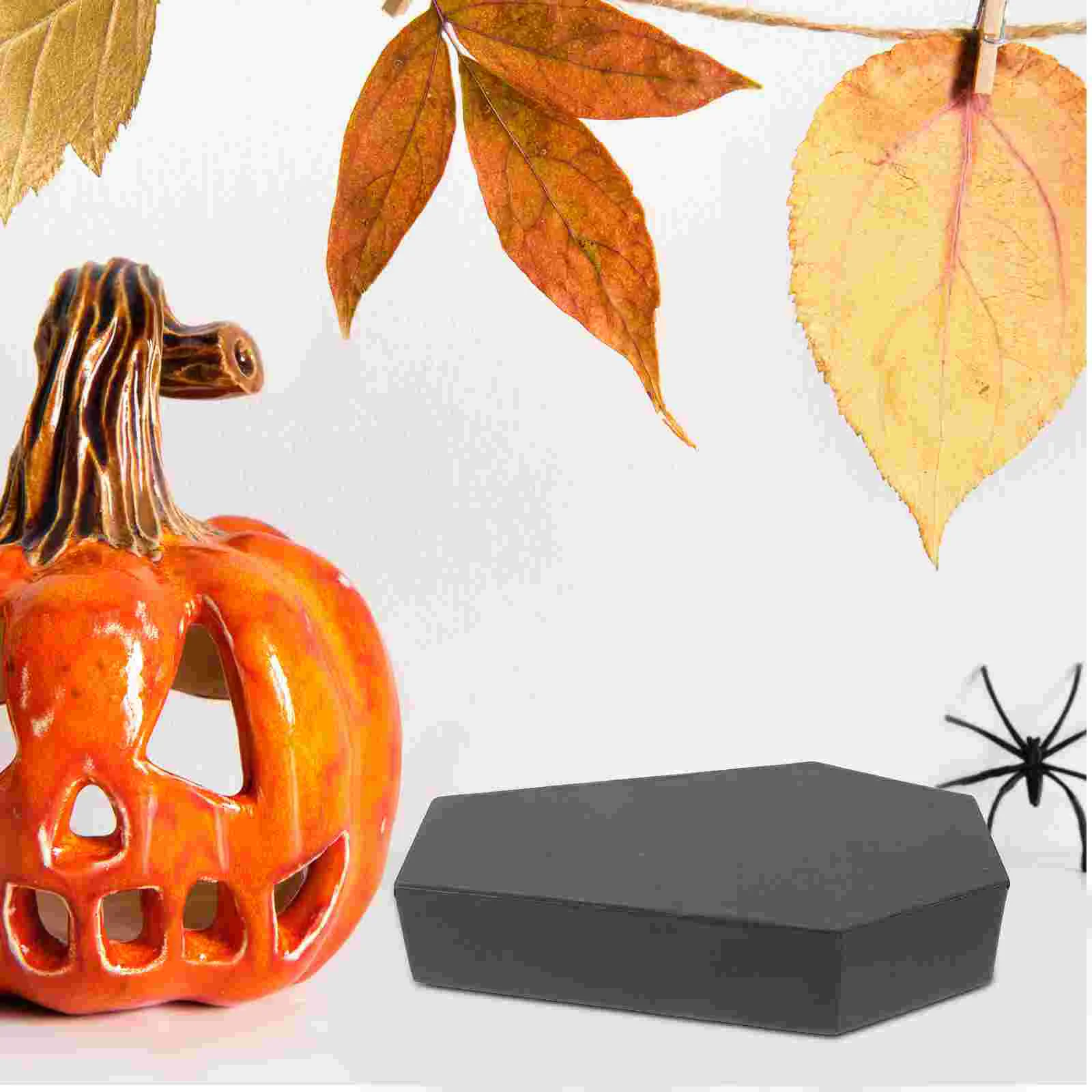

Halloween Coffin Treat Box Decorative Coffin Figurines Jewelry Box Gothic Container Funny Gift Cookie Box