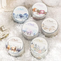 200cm/roll PET Tape Snowy Mountains in Winter Forest Landscaping for Hand Account background collage material DIY Decoration 1