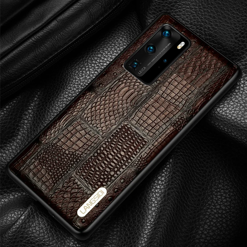 

Брендовый Роскошный чехол LANGSIDI для телефона Huawei P40 PRO p40lite p30 p20 mate 20 30 10 Lite, противоударный чехол из натуральной кожи