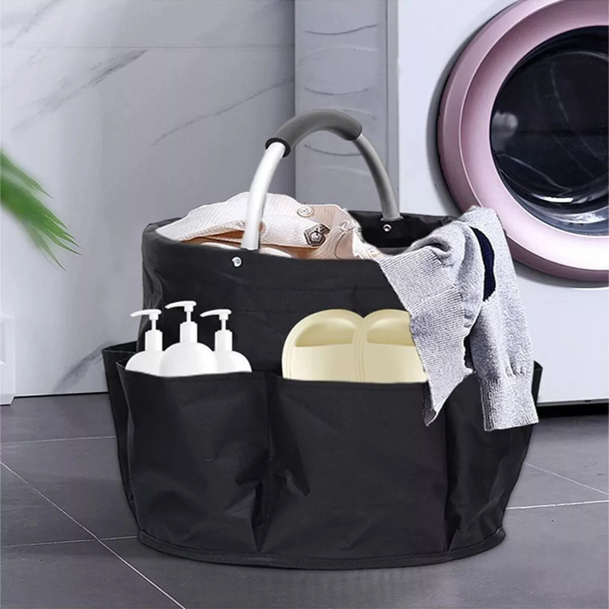 Multifunctional Picnic Outdoor Beach Basket Handheld Foldable Storage Washbag Bath Home Shopping Cleaning Basket