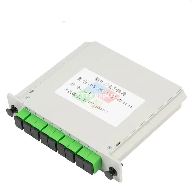 10Pcs/Pack SC APC PLC 1X8 Splitter Fiber Optical Box FTTH PLC Splitter Box with 1X8 Planar Waveguide Type Optical Splitter 