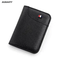 H014 New Wallet Men's Short Small Multifunctional  ID Card Holder PU Leather Business Men Purse Fashion High-quality Casual Bag 1