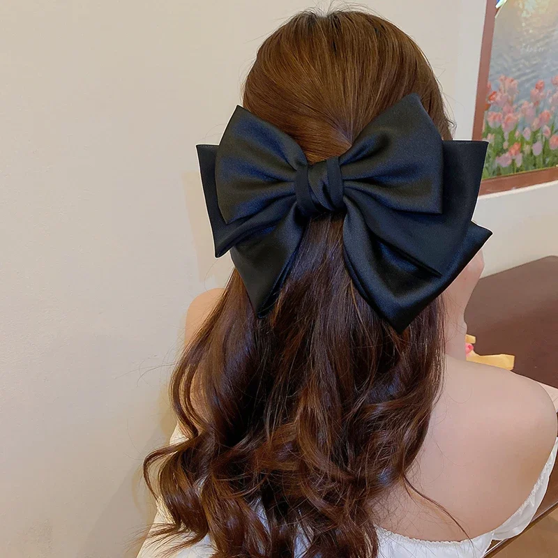 1/3 Stück süße rosa Schleife Haarnadeln einfarbig Schleife Haarspangen Frauen Mädchen weiche Satin Haarspangen Clip Hochzeit Haarschmuck – Detail 8