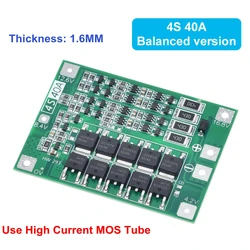 Enhanced Li - ion Battery Charger Protection Board with Balancing Function, 40A/60A for 11.1V to 16.8V Systems (4S 40A Balance)