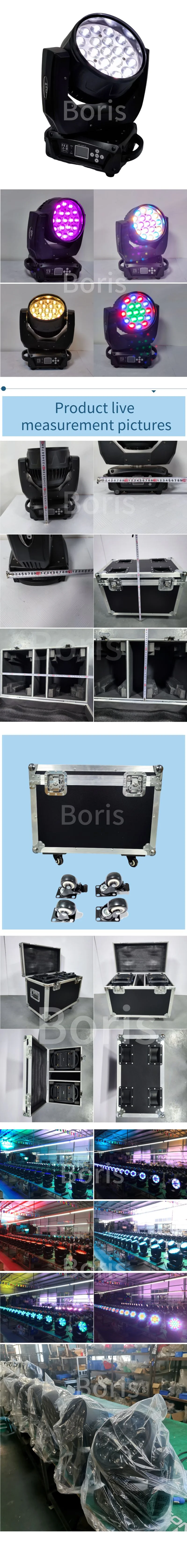 Description Picture 4 of itemNo tax Zoom Lyre Wash Dmx512 19X15W Led Wash Zoom Rgbw Moving Head Light Stage Spotlight For Dj Lights Nightclub Disco