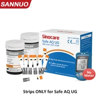 Sinocare Uric Acid Test Strips or Blood Glucose Strips for Safe AQ UG only 100PCS with free lancets for Diabetes