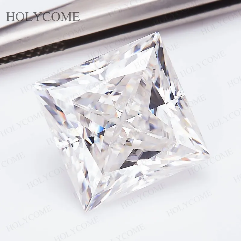 진짜 100% 모이사나이트 스톤 D 컬러 0.15-5ct 프린세스 컷 공장 도매 루스 젬스톤 고급 보석 제작 DIY 디자인