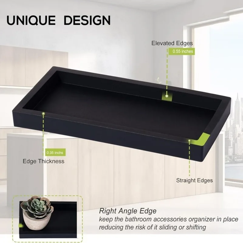 Silicone Soap Dispenser Tray Bathroom Kitchen  Vanity Storage Tray for Dish Soap Sponge Perfume Candle Countertop Storage Tray 4