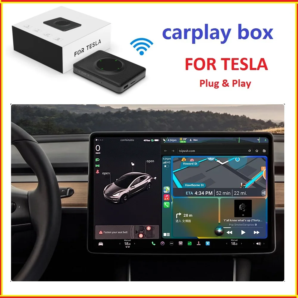 Wireless CarPlay Adapter For Tesla Model 3 Model Y S X For Apple Car