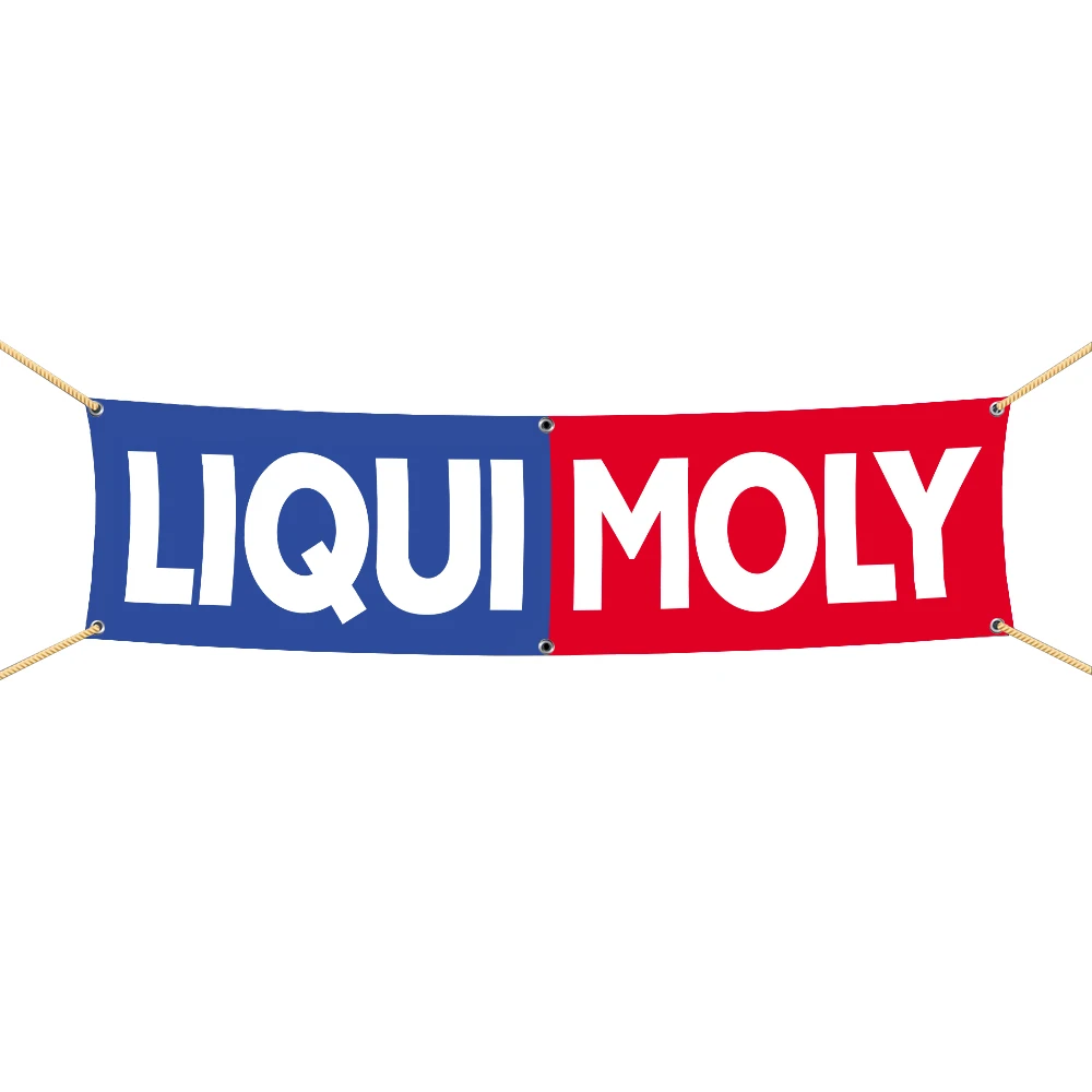 60X240Cm Liqui Molys Oil Banner Arazzo Bandiera Stampata In Poliestere Garage O All'Aperto Per La Decorazione