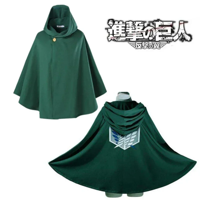 Anime Cos Mantello Shingeki No Kyojin Scouting Legion Aren Levi Mikasa Mantelle Costume Cosplay Carnevale Di Halloween