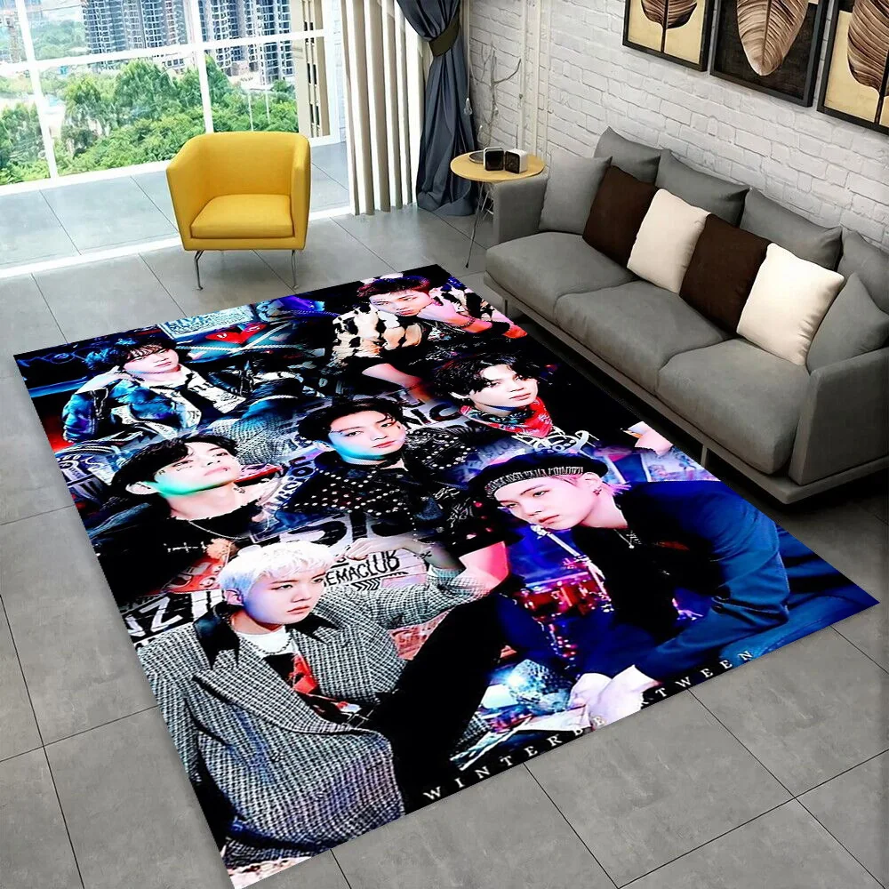 Kpop Rug Kpop Star B-BTS Jung Kook Kim JIN V Carpet Rug for Playroom Bedroom ...