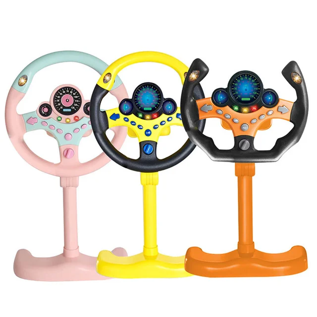 Analog Steering Wheel Co-pilot Steering Wheel Kids Educational Toys Children's Life Skills Training Gift for Kids 3