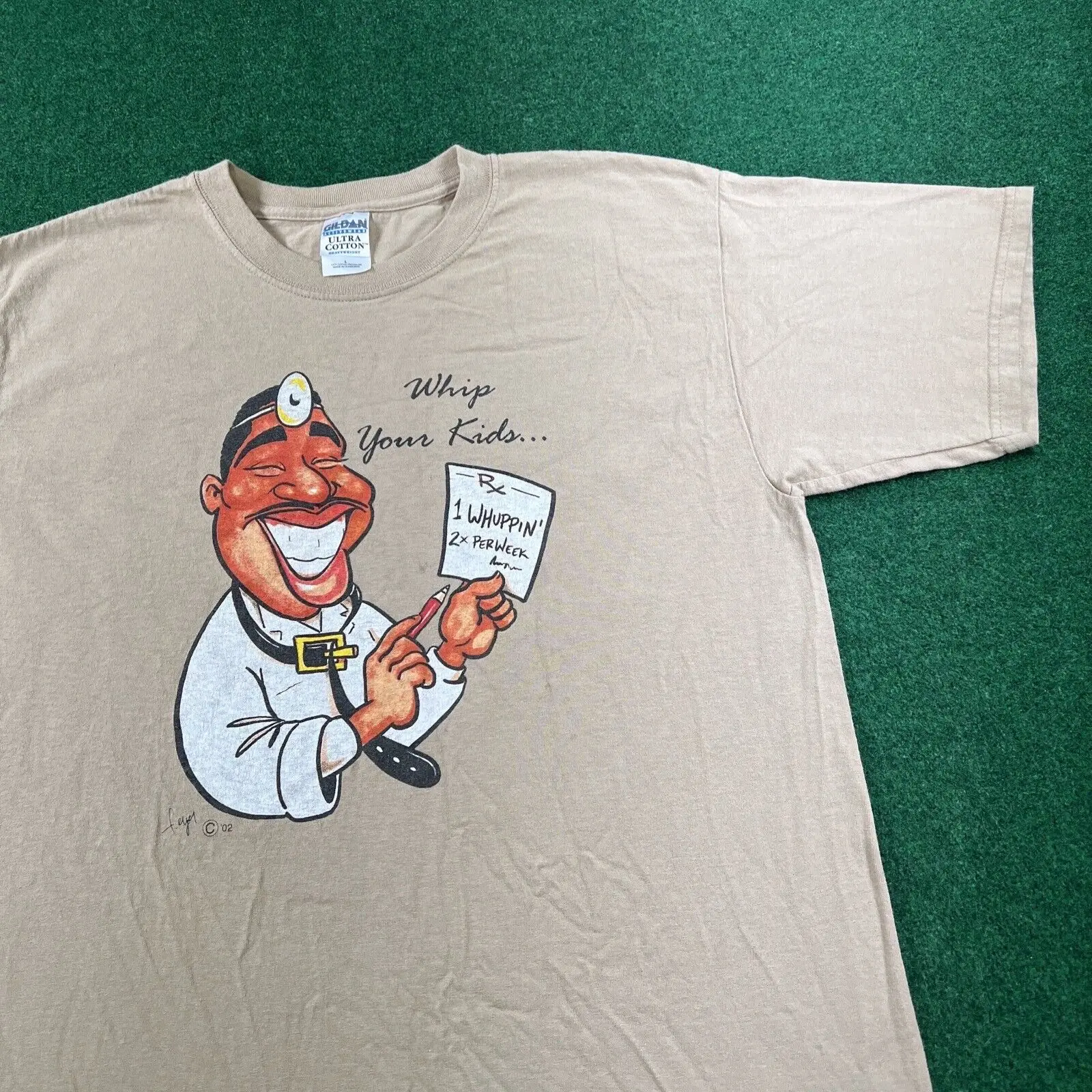 Camicia Vintage Ritalin Mens L Beige Adhd Drug Whip I Tuoi Bambini È Più Economico Della Maglietta