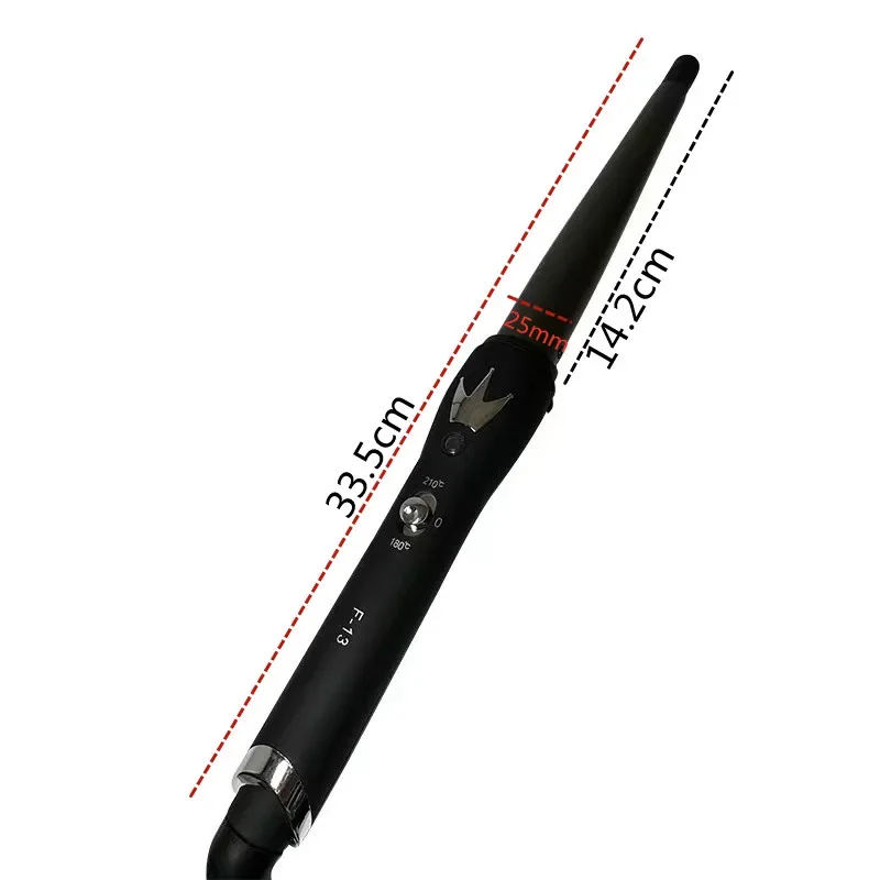 Curlers Conical Curling Iron Single Tube Ceramic Glaze Pear Flower Cone Electric Hair Curly 110-240-V