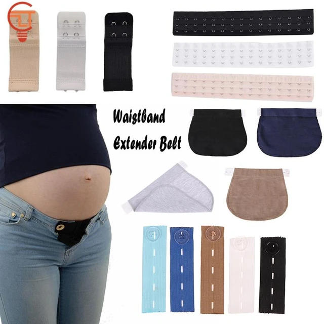 Hot Maternity Pregnancy Waistband Belt ADJUSTABLE Elastic Waist Extender  Women Bra Strap Extender Clothing Pants For Pregnant - AliExpress
