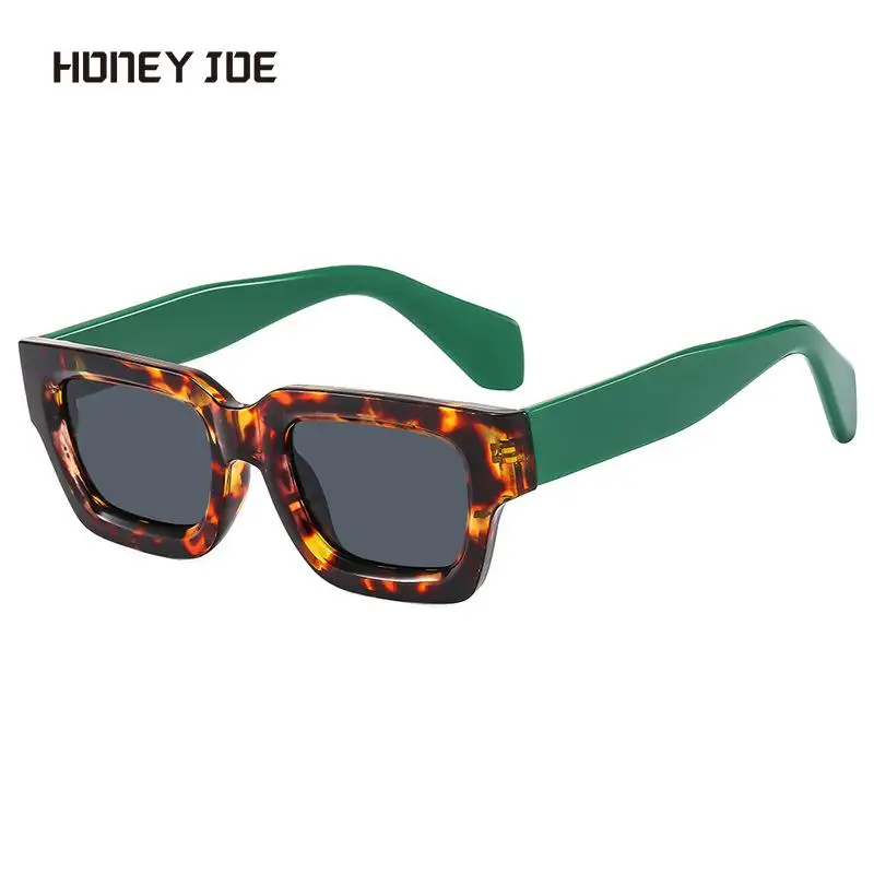 

Vintage Small Square Thick Frame Sunglasses Men Women Ins Outdoor Driver Beach Trip Holiday Personalized Sun Glasses Eyewear