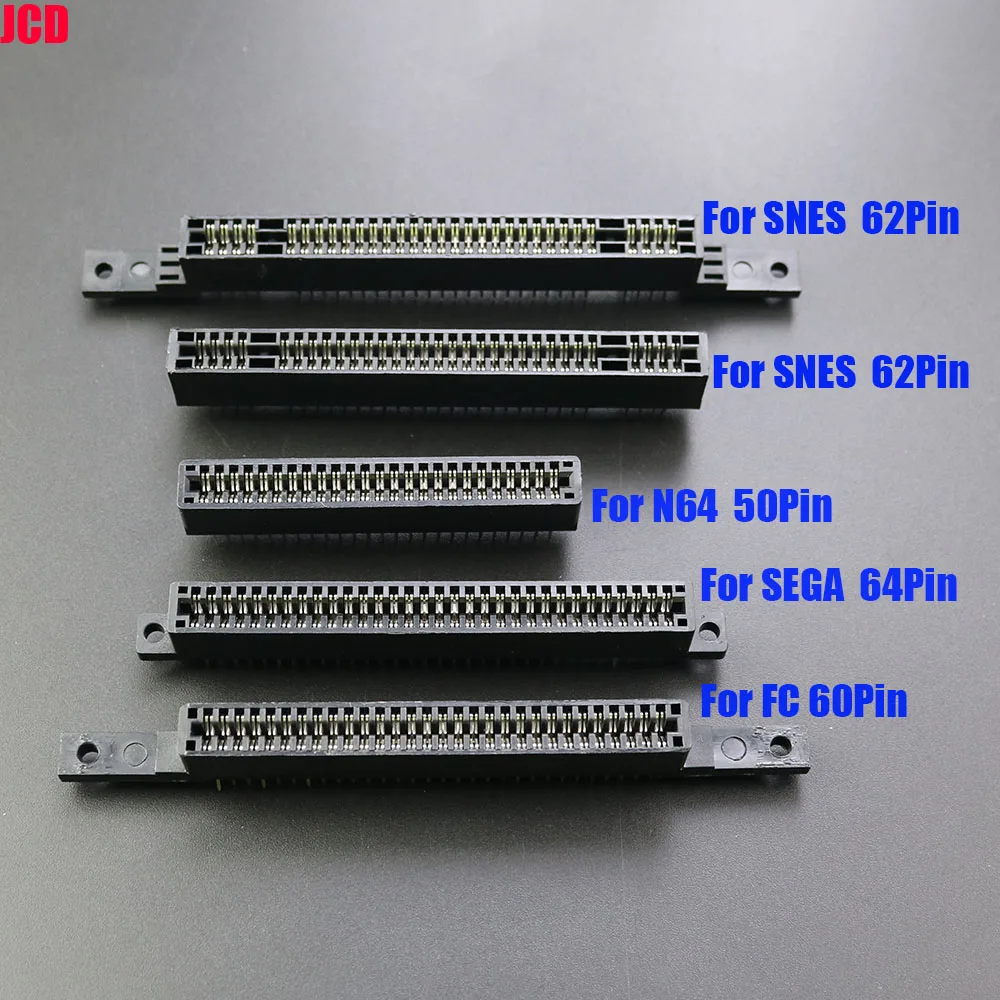 JCD 1 Stück für SNES N64 SEGA FC Anschluss Spielkartensteckplatz 62-Pin 50-Pin 64-Pin 60-Pin für SEGA Genesis N64 SNES FC Klon-Konsole – Detail 1
