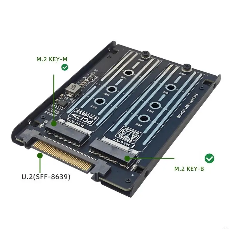 M.2 SSD U.2 어댑터 2In1 M.2 Nvme 및 버스 SSD PCIE U.2 SFF-8639